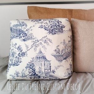 Toile De Jouy Pillow/Cushion Cover